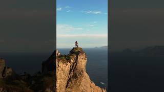 Full Lord of the rings vibe climbing in lofoten lofotenislands henningsvaer climbing dji [upl. by Maureen182]