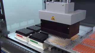 An MCA 96 is pipetting in 96 well format from plate to plate [upl. by Alec767]