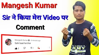 MangeshKumar20 Sir Ne Kiya Mera Channel Promotion  Mangesh Kumar [upl. by Nileak765]