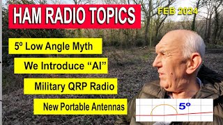 Ham Radio Topics Feb 2024  Low Angle Radiation Myth  New Blog  QRP  Portable Antennas [upl. by Ettennan815]