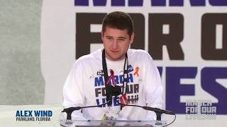 Alex Wind Speaks at March For Our Lives  quotBullets Do Not Discriminatequot [upl. by Lael]