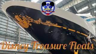 Disney Treasure Floats in the Meyer Werft Shipyard in Germany [upl. by Akemad]