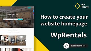 How to create your website homepage with WpRentals Theme and Elementor Page Builder [upl. by Tana]