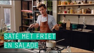 24Kitchen  Hugos saté met friet en salade  Wat Eten We Vandaag  Afl 229 [upl. by Ykcaj]