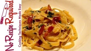 Pasta Carbonara  NoRecipeRequiredcom [upl. by Nenad629]