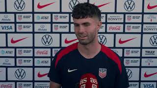 Christian Pulisic PreMatch Mixed Zone  October 11 2024 [upl. by Chenee]