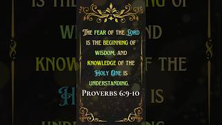 The fear of the Lord Proverbs 910 bible verse Proverbs Wisdom FearOfGod LORD [upl. by Dunseath]