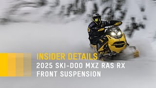 2025 SkiDoo MXZ RAS RX Front Suspension and Pilot RX Ski Details [upl. by Remo]