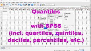 SPSS  Quantiles and Quartiles [upl. by Oibaf]