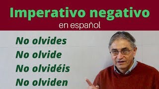 El imperativo negativo en español [upl. by Cindi]