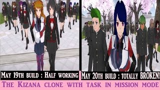 THE KIZANA CLONE WITH TASK  Yandere Simulator Mission Mode [upl. by Bilek]