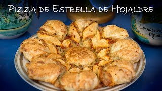 Pizza de Estrella de Hojaldre para Fiestas o Cumpleaños y Eventos [upl. by Gabi]