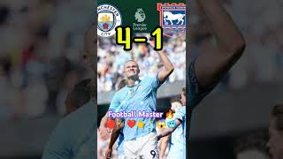 Man City vs Ipswich Town 41 Highlights  Haaland HatrickDe Bruyne Goal🔵😈shorts premierleaguefyp [upl. by Eilegna383]