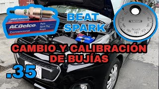 CAMBIO Y CALIBRACION DE BUJIAS BEAT SPARK [upl. by Dorrahs]