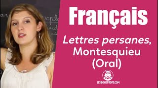 Lettres persanes Montesquieu  préparation à loral  Français  1re  Les Bons Profs [upl. by Ykcin780]