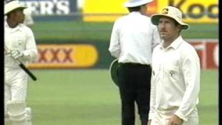 Hailstorm at the 199293 Gabba Test match [upl. by Gorrono]