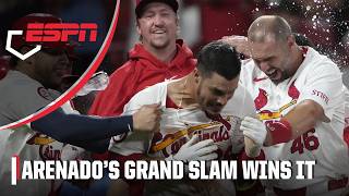 Nolan Arenado hits WALKOFF GRAND SLAM to give Cardinals the win vs Brewers  ESPN MLB [upl. by Schreib]