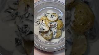 Delicious Roasted Potatoes with Creamy Mushroom Sauce  Easy Recipe [upl. by Eilasor]