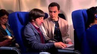 The Big Bang Theory  Sheldons and Howards first flight S07E17 HD [upl. by Lucias263]