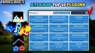 Aternos Top 10 Best Plugins Every SMP Needs  How to Add and Use In Minecraft Server Hindi 🤩 [upl. by Acyre578]