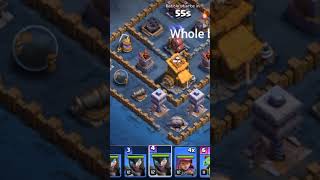 Builder base smallest 1st stage baseclashofclans clashofclans [upl. by Bellis268]