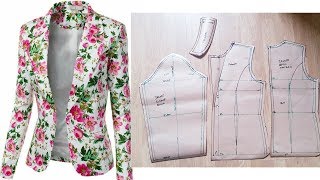 Sewing Tutorial How to sew Womens JacketBlazer Notchedcollar Jacket [upl. by Sydalg]