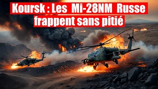 Koursk  Manœuvres audacieuses des Mi28NM russe à la frontière [upl. by Tnairb583]