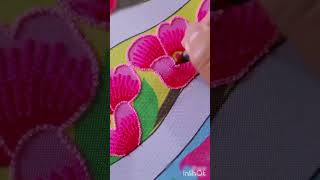 embroidery designs flowers 💐🌹💐embroidery designs machine work embroidey art embroidery song [upl. by Oremar]