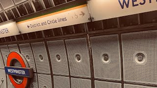 First Person Journey District Line S7 Stock Blackfriars to Westminister [upl. by Ronaele]