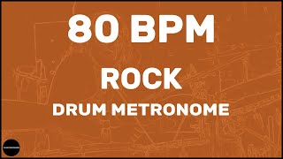 Rock  Drum Metronome Loop  80 BPM [upl. by Gerianne756]