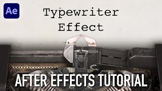 Typewriter Effect Tutorial  After Effects Type Out Your Text [upl. by Lyndon]