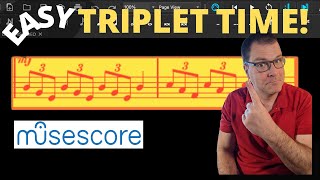 Musescore tutorial triplets musescore 1 [upl. by Tergram]