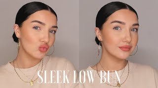 EASY SLEEK LOW BUN TUTORIAL [upl. by Lillywhite]