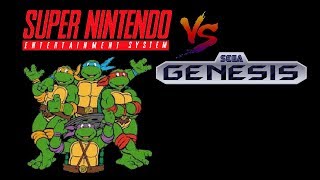 SNES vs Genesis Turtles Music OST sound comparison [upl. by Kudva]