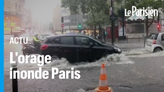 Orages à Paris  des pluies diluviennes inondent la capitale des arbres arrachés par le vent [upl. by Fabyola929]