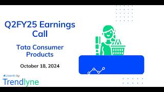 Tata Consumer Products Earnings Call for Q2FY25 [upl. by Aggy]