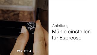 Eureka Mühle Mahlgrad für Espresso einstellen  ZURIGA – Schweizer Siebträgermaschine für zu Hause [upl. by Henarat]