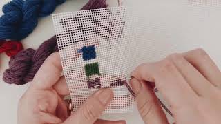 How To Half Cross Stitch for Needlepoint [upl. by Olecram76]