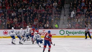 Shea Weber scares fans behind the glass with a booming slap shot [upl. by Bay]