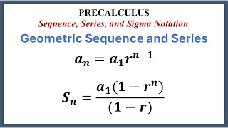 Sequence and Series Geometric Sequence and Series precalculus sequence series summation [upl. by Gavini]