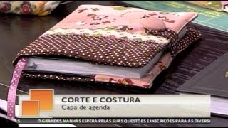 Como fazer uma capa de agenda caderno ou livro  Costura com Riera Alta [upl. by Macilroy]