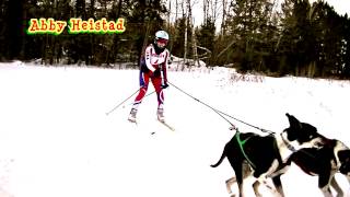 Skijoring 2014 Merrill Winterfest Sled Dog Race [upl. by Orecic]