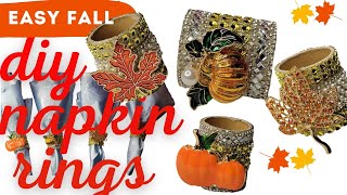 Create Stunning FALL Napkin Rings In Minutes Diy Tutorial TotallyDazzled [upl. by Colon]