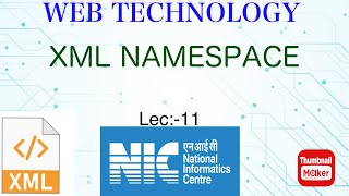 Lec11  XML NAMESPACES  syntax and Examples  webtechnology [upl. by Hanah]