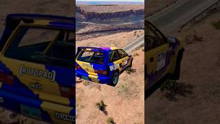 Realistic Car jump Crashes BeamNG Driveshorts trending [upl. by Hiroshi]