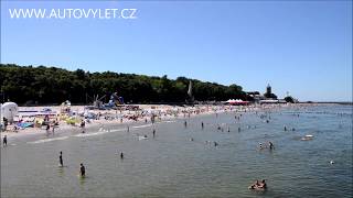 Kolobrzeg beach pláž Kolobřeh Polsko [upl. by Aramoiz]