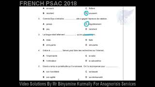 Question 3B MCQ 3 PSAC 2018 [upl. by Inerney]