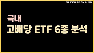 국내 고배당 ETF 6종 분석 [upl. by Anitselec]