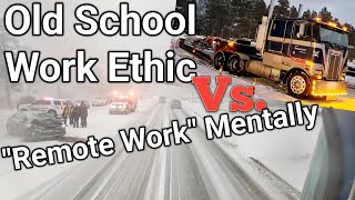 Old School Trucker Vs Flagstaff Snow amp quotRemote Workquot Mentality [upl. by Gherardi871]