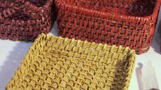 How to weave a rectangular basket [upl. by Penni]